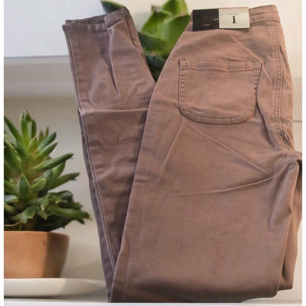 BoomBoom Jeans Dillon High Rise skinny Mauve pink Juniors Size 1‎ NWT